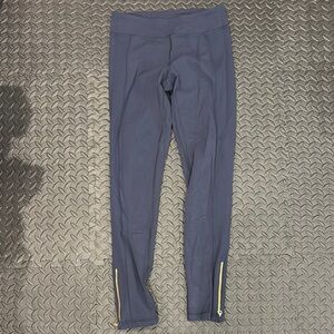 Lululemon Athletica navy with Gold zipper Leggings size 8